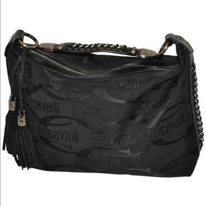 ROBERTO CAVALLI VTG Authentic Signature Logo with Hand-Woven and Tassel Handbag